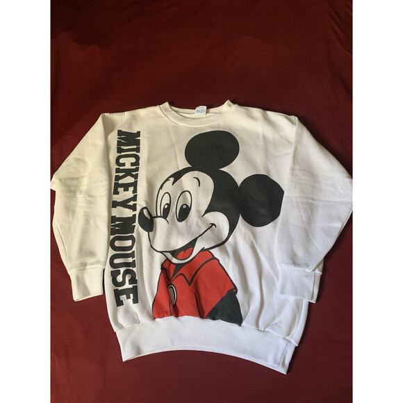 Vintage 1980s Mickey Mouse All Over Sweatshirt Disney Licenced Size Medium - Picture 1 of 4